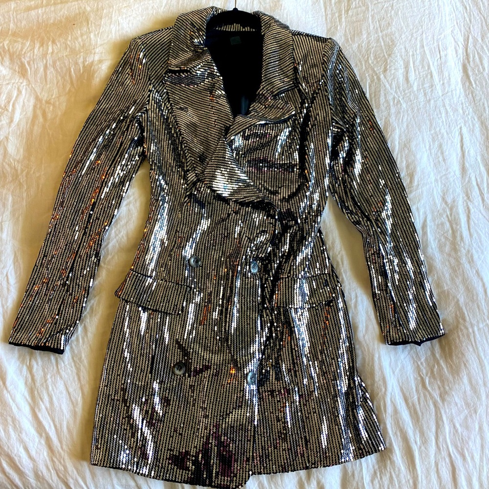 Sequin blazer dress